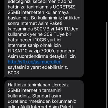 Onayım Olmadan 500 MB İnternet Tanımlandı, Ücret İadesi İstiyorum
