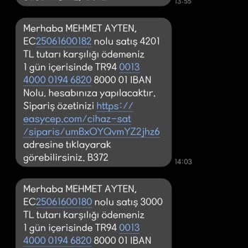 Satışı Onaylanan Ürünümün Ödemesi Yapılmadı