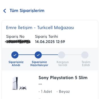 Turkcell Pasaj'dan Alınan PlayStation 5 Siparişim 7 Gündür Kargoya Verilmedi, Müşteri Hizmetlerinden Destek Alamıyorum
