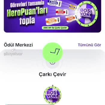 Bithero Etkinlik Çarkı