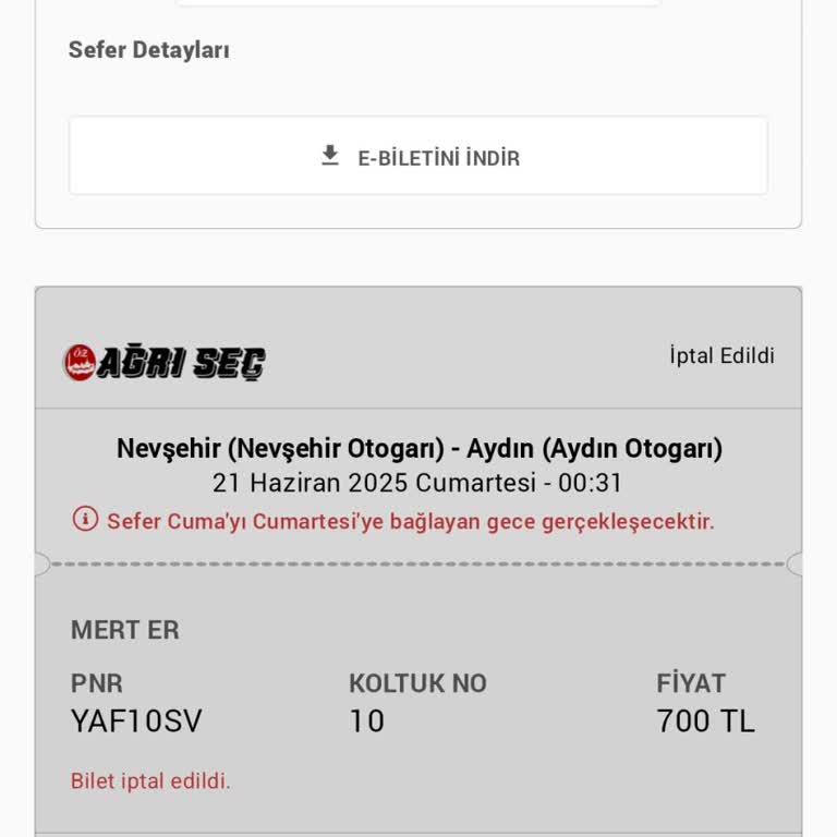 Otobüs Seferinde Yaşanan Gecikme Ve Kötü Müşteri Hizmeti Nedeniyle Mağduriyet