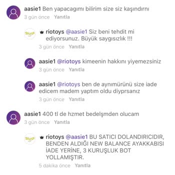 Yanlış Ürün Gönderimi Ve Satıcıdan Olumsuz Davranışlar Yaşadım