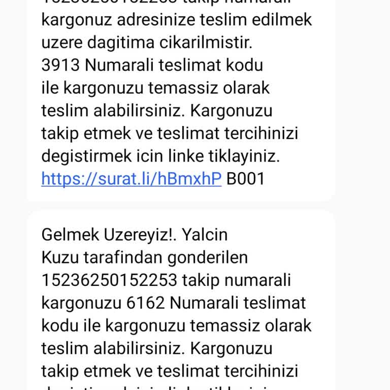 Sürat Kargo Çayırova Şubesi'nin Dağıtımda Zamanında Teslimat Yapmaması