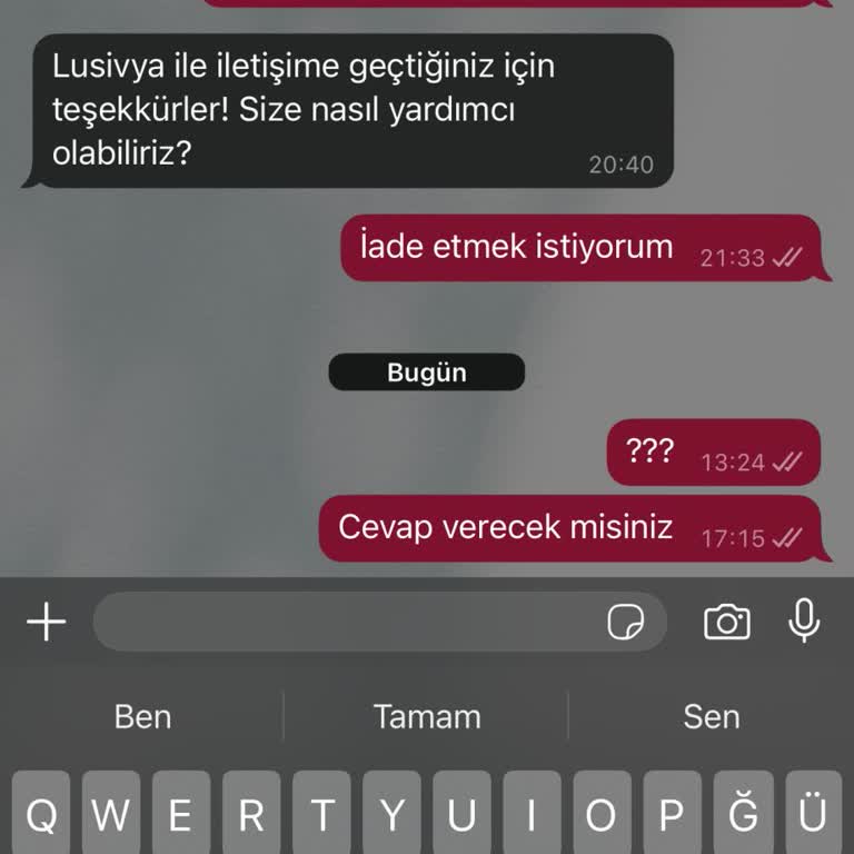İade Talebime Cevap Verilmiyor, WhatsApp Hattı Sürekli Değişiyor