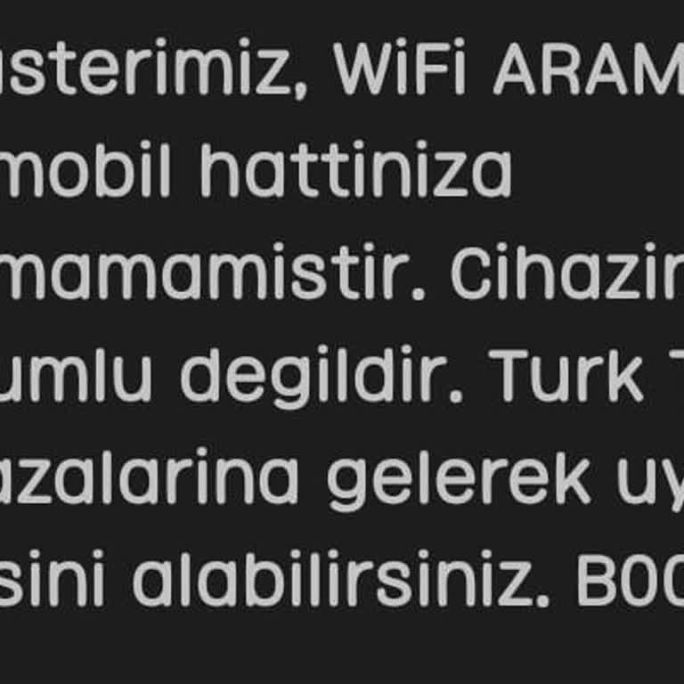 Telekom Hattında Wi-Fi Arama Özelliği Çalışmıyor, Acil Çözüm Bekliyorum