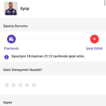 Getir Siparişim Teslim Edilmedi, İade Sürecinde Mağduriyet Yaşıyorum