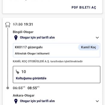 Bilet Saatinin Değiştirilmesi Ve İptal Talebine Yanıtsız Kalınması