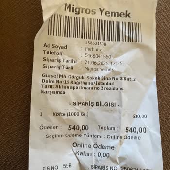 Yanlış Ürün Ve Eksik Fişle Mağduriyet Yaşadım