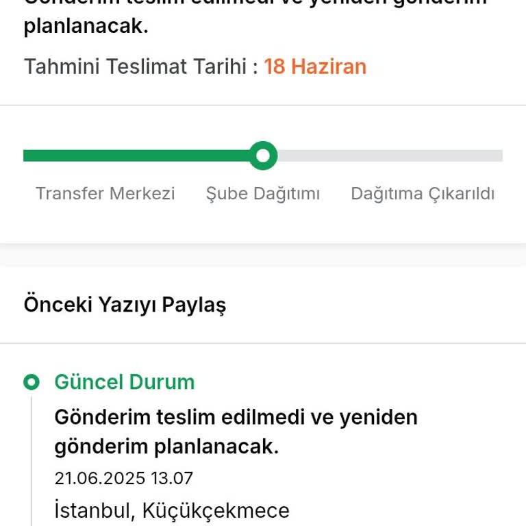 Dağıtıma Çıkmadan Geri Gönderilen Kargom Yine Mağdur Etti