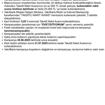 Faizsiz Nakit Avans Kampanyasında Beklenmedik Faiz Uygulaması