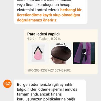 Temu'dan Alınan Ürünlerin İadesi Aylardır Yapılmadı