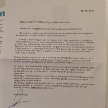 15 Günlük Fissler Düdüklü Tencerede Sararma Ve Müşteri Hizmetlerinde İlgisizlik