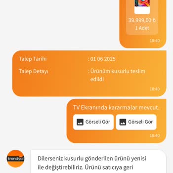 Kusurlu TCL TV Ve Trendyol'un Yetersiz İade Süreci Nedeniyle Mağduriyet