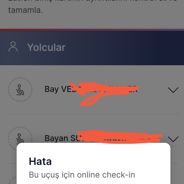 Uçuş Öncesi Check-in Hatası Mağduriyeti