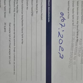 Bosch Aküde Garanti Süresi Raf Ömrü Nedeniyle Geçersiz Sayıldı, Mağdur Oldum