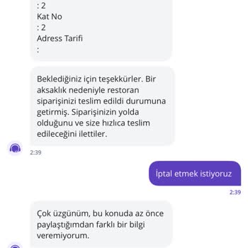 Teslim Edilmeyen Sipariş İçin Getir'den Yetersiz Destek