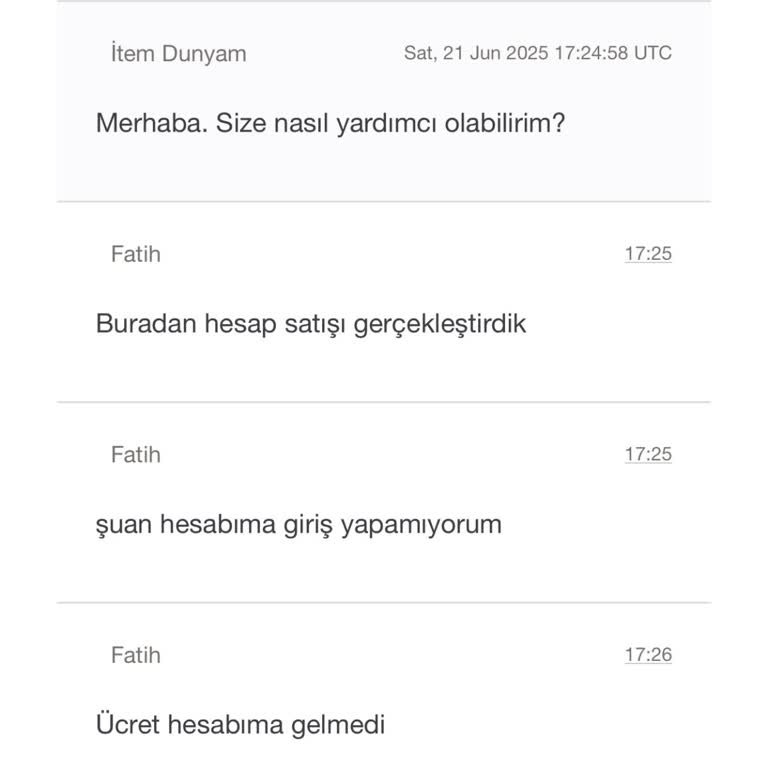 Satış Sonrası Ödeme Sorunu Ve Destek Ekibinin İlgisizliği