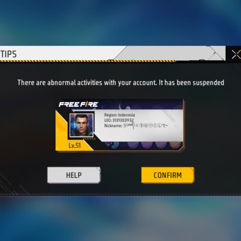 Hacked Garena FF Account Banned, Please Unban
