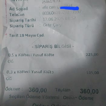 Adres Hatası Nedeniyle İptal Edilen Sipariş İçin Ücret İadesi Talebi