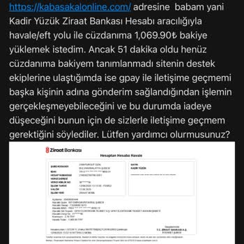 Bakiye Yüklemesi Gerçekleşmedi, Para İadesi Yapılmıyor