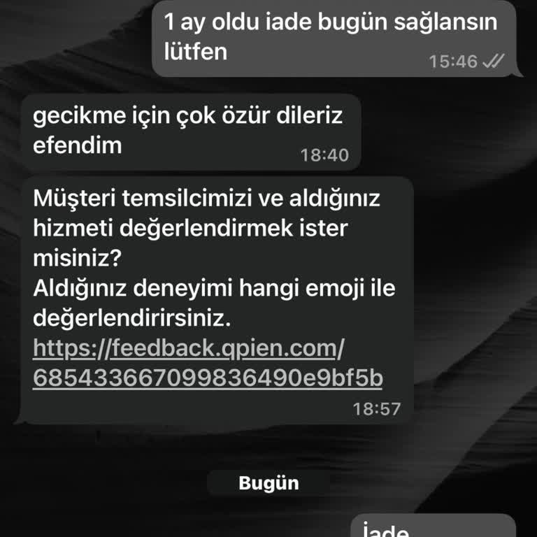 Bir Aydır Beklenen Para İadesi Ve İletişimsizlik Sorunu