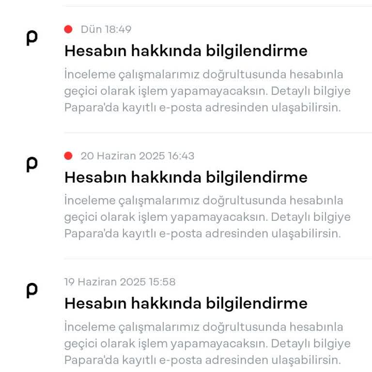 Bayram Öncesi Papara Hesabımın Sebepsizce Kısıtlanması Mağduriyetimi Artırdı