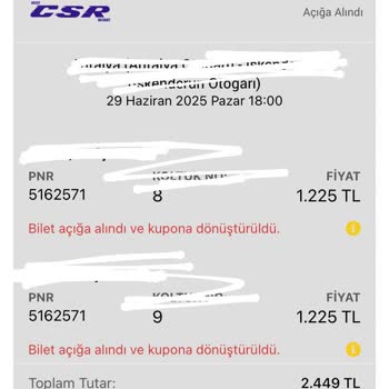 Bilet İadesinde Açığa Alınan Tutar Ve Vade Farkı Sorunu