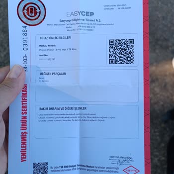EasyCep'ten Alınan Yenilenmiş İphone 13 Pro Max'te Ekran Sorunu Ve Garanti Reddi