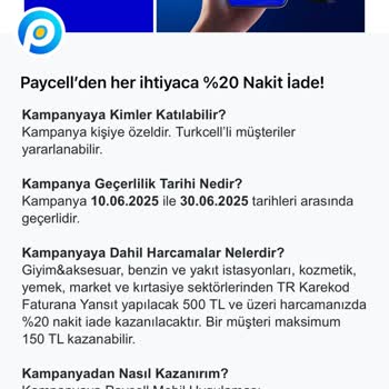 Paycell Kampanya İadesinde Eksik Ödeme Mağduriyeti