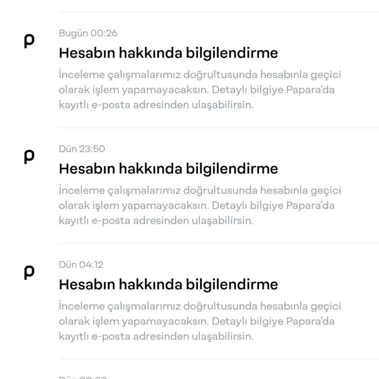 Papara Hesabım Haksız Yere Uzun Süredir Blokeli Ve Yetersiz Bilgilendirme Alıyorum