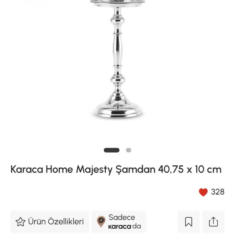 Karaca Majesty Şamdan İçin Yedek Cam Bulunamıyor