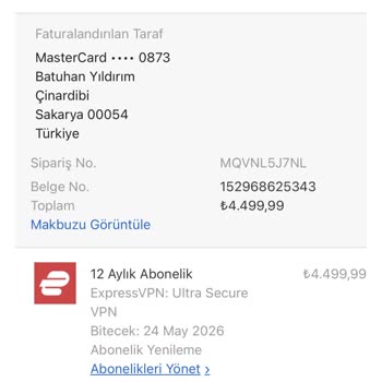 Kullanmadığım Uygulama İçin Kartımdan Yüksek Tutar Çekildi Ve İade Sağlanmadı