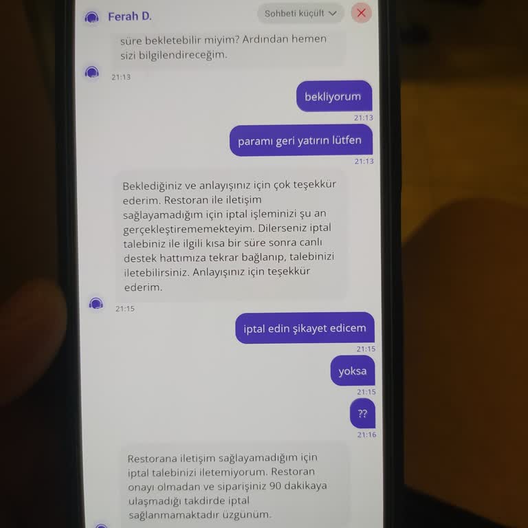 Yanlış Siparişin İptalinde Destek Eksikliği Ve Mağduriyet