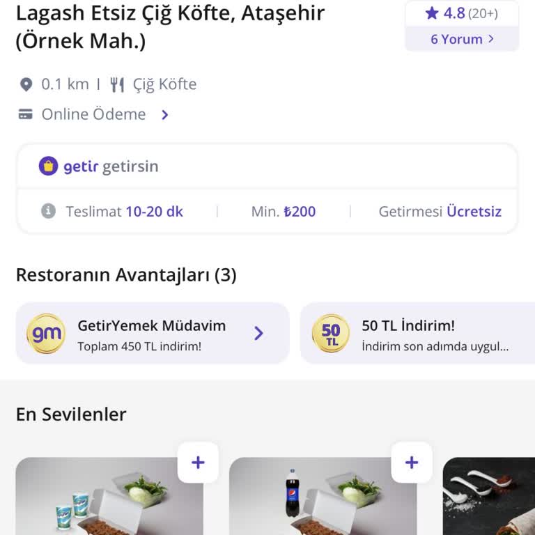 GetirYemek Geç Teslimat Ve İptalde Ücret İadesi Sorunu Yaşadım