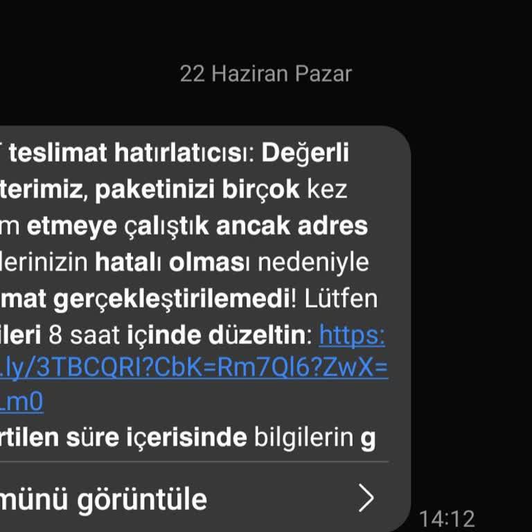 PTT Adına Gelen Sahte Mesaj Nedeniyle Kişisel Bilgilerimin Güvenliği Hakkında Endişe