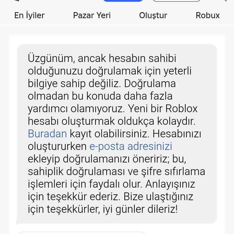 Roblox Hesabıma Erişim Sağlayamıyorum
