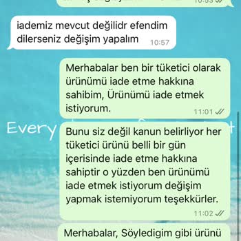 İade Talebime Yanıt Alamadım Ve Değişimle Sınırlandırıldım
