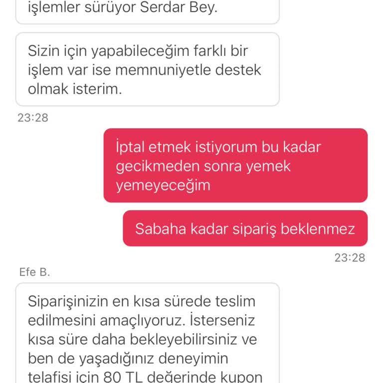Yemek Sepeti Siparişim İki Saattir Hazırlanıyor Müşteri Hizmetleri Çözüm Sunmuyor
