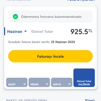 Taahhüt Bitimi Sonrası Yüksek Fatura Şoku Yaşadım