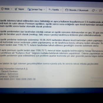 Üyelik Bitmesine Rağmen Profil Silme İçin Ek Ücret Talebi Ve Bilgilendirme Eksikliği