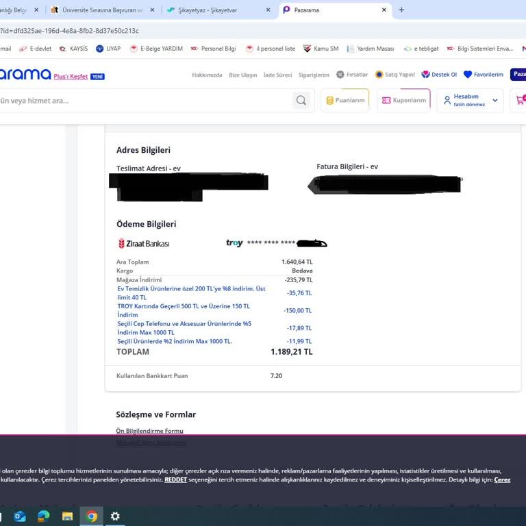 Pazarama'da İptal Edilen Ürün İçin Eksik İade Ve İletişim Sorunu