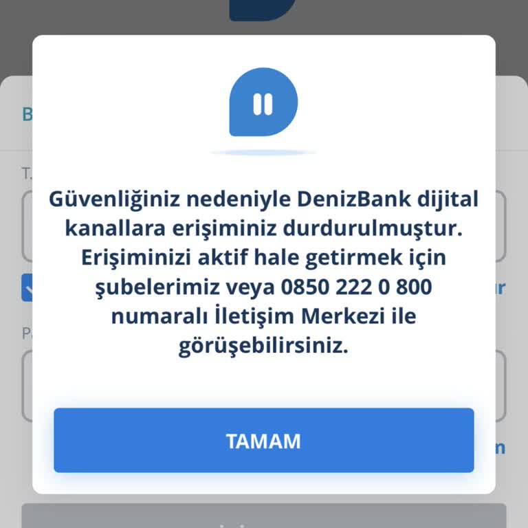MobilDeniz Erişimim Sebepsiz Kısıtlandı Müşteri Hizmetlerine Ulaşamıyorum