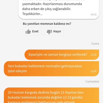 Siparişimin Teslim Edilmemesi Ve Yetersiz Bilgilendirme Nedeniyle Mağduriyet Yaşıyorum
