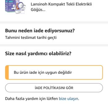 Amazon İade Hakkımı Haksız Şekilde Reddetti