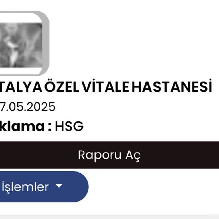 Vitale Hastanesinde HSG Çekimi Başarısız Ve İlgisiz Yaklaşım