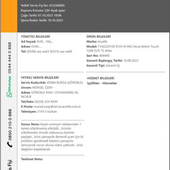 Kurulum Hatası Nedeniyle Arızalanan Çamaşır Makinesi İçin Değişim Talebimizin Reddedilmesi