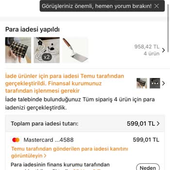 Eksik Ücret İadesi Ve Yetersiz Müşteri Hizmetleri Nedeniyle Mağduriyet