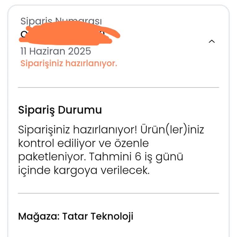 Siparişim Günlerdir Hazırlanamıyor, Mağduriyetim Giderilsin