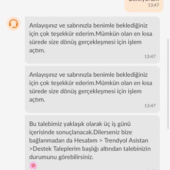 Trendyolmilla İade Sürecinde Gecikme Ve Yetersiz Destek