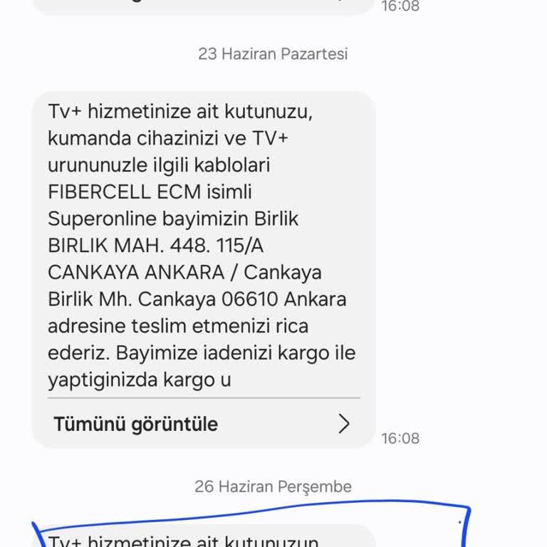Tatil Döneminde TV Plus Ekipman Teslimatı İçin Zorlama Ve Ceza Tehdidi